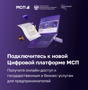 Сервисами и продуктами Цифровой платформы МСП.РФ за первый год  ее работы воспользовались более 1,8 млн раз  